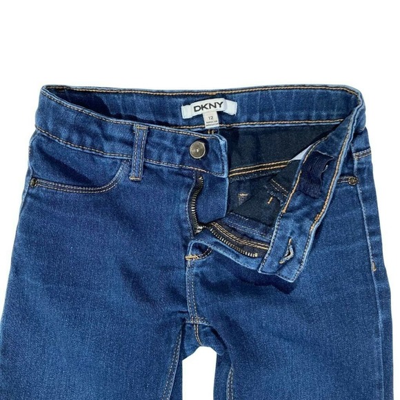 DKNY Girls Size 12 Distressed Skinny Jeans with Adjustable Waist Band - Picture 2 of 12